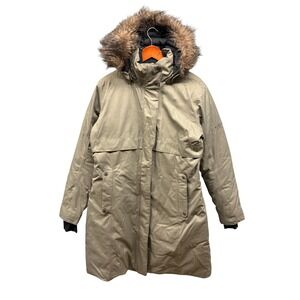 Columbia Womens XL Flurry Run Down Omni Heat Long Puffer Jacket Winter Coat Gray